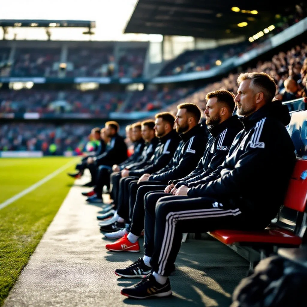 A team bench during a match