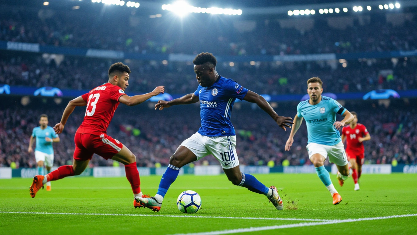 A Champions League match action moment