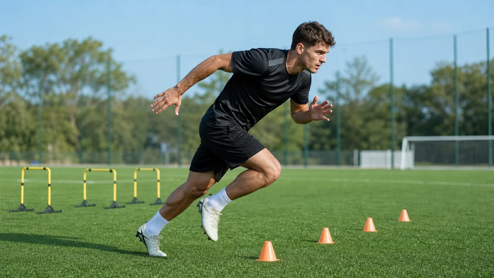 Exercice explosivité football : des ateliers courts pour gagner le premier appui